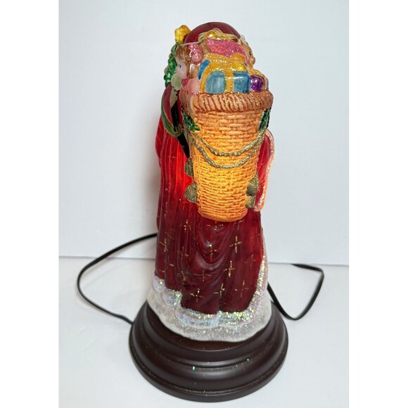 2011 Merck's Old World Christmas 'Radiant' Santa Glass Light~Bag of Toys VIDEO - Picture 7 of 12